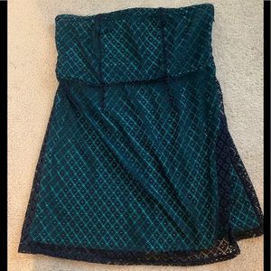 Lane Bryant Navy/Teal Geometric Dress Sz 20